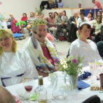 Participants in the play enjoying fellowship