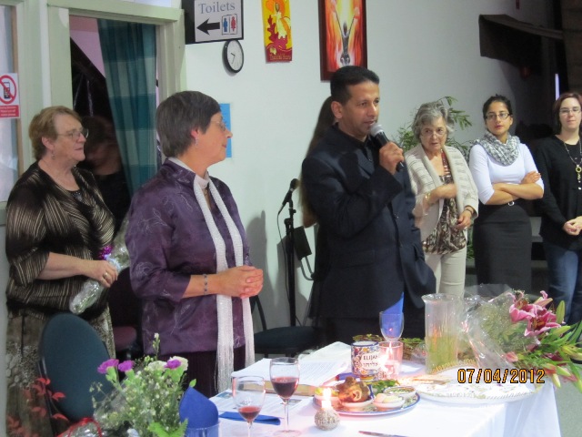 Pastor Daniel sharing at Passover