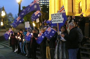 Candlelight prayer vigil