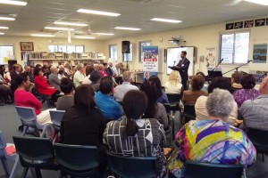 RUAP National President Daniel Nalliah speaking in Townsville at school hall