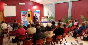 Daniel speaks in Hobart