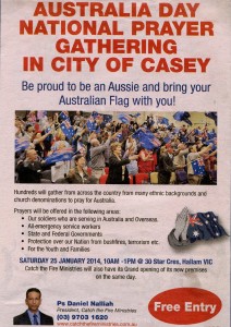 National Australia Day Prayer United Prayer Gathering