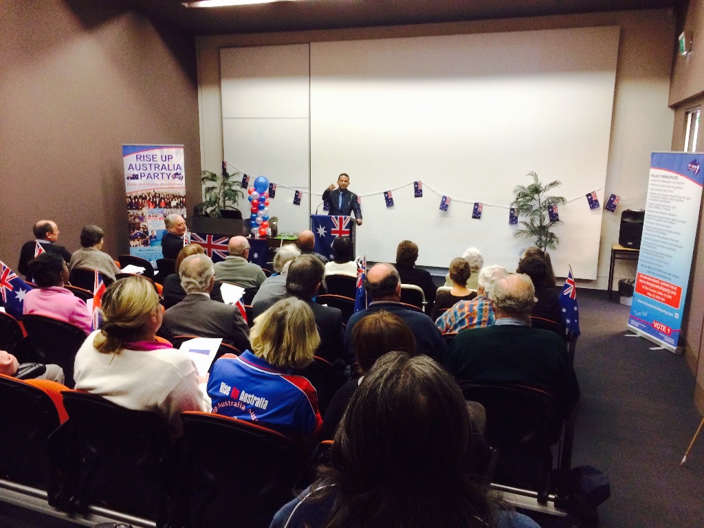 Daniel Nalliah speaking at RUAP Bendigo