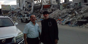Pastor William Devlin of Infinity Bible Church in the Bronx borough of New York City, stands with Pastor Hanna Massad in Gaza in this photo shared Sept. 13, 2014, on Facebook.